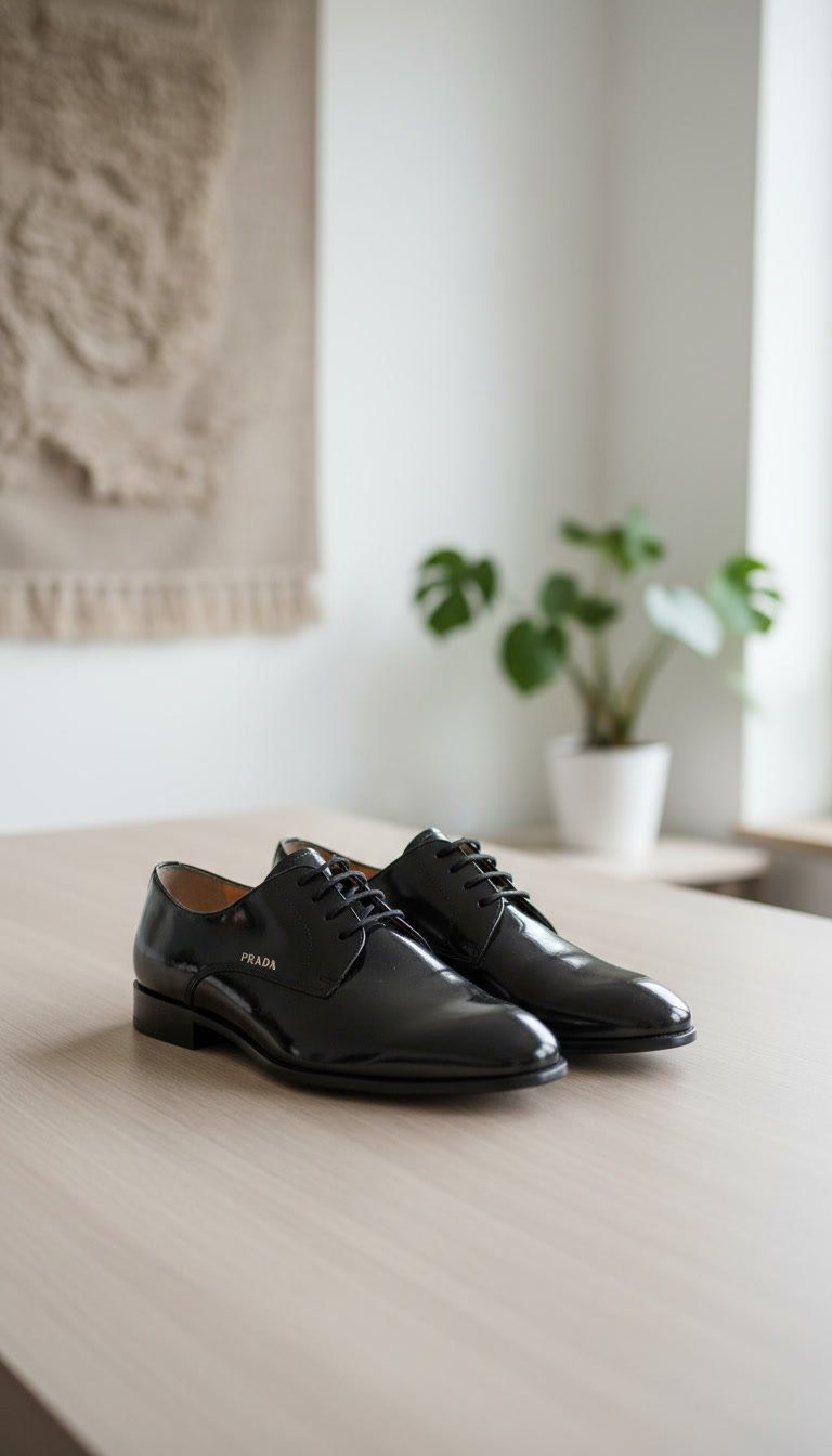 Prada Scarpe da donna: PRADA Schnürer Halbschuh Gr. 41 schwarz Lack - edel – Usato da Zürich venduto da ale_xxz7