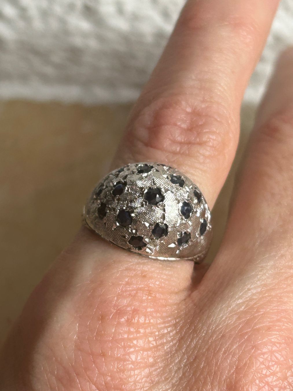 Anelli: Silberring BLUE SAPHIR STAR (54.5) – Usato da Basel venduto da bellespirit 1