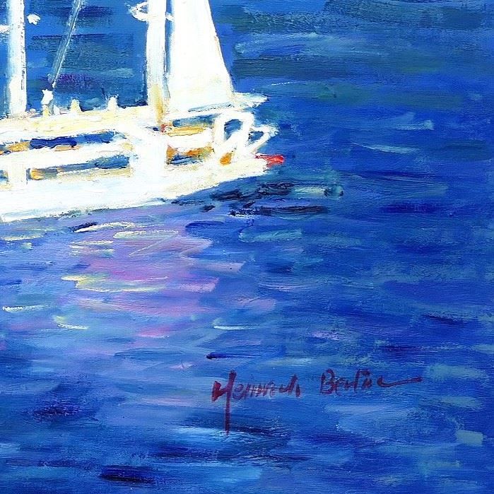 Riproduzioni & Creazioni: Modern Art - Ein Tag auf Santorin – Nuovo (secondo la descrizione) da Larnaca venduto da KunstDepot24 4
