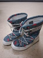 Moon Boot Schneestiefel gemustert Grösse 35 blau weiss