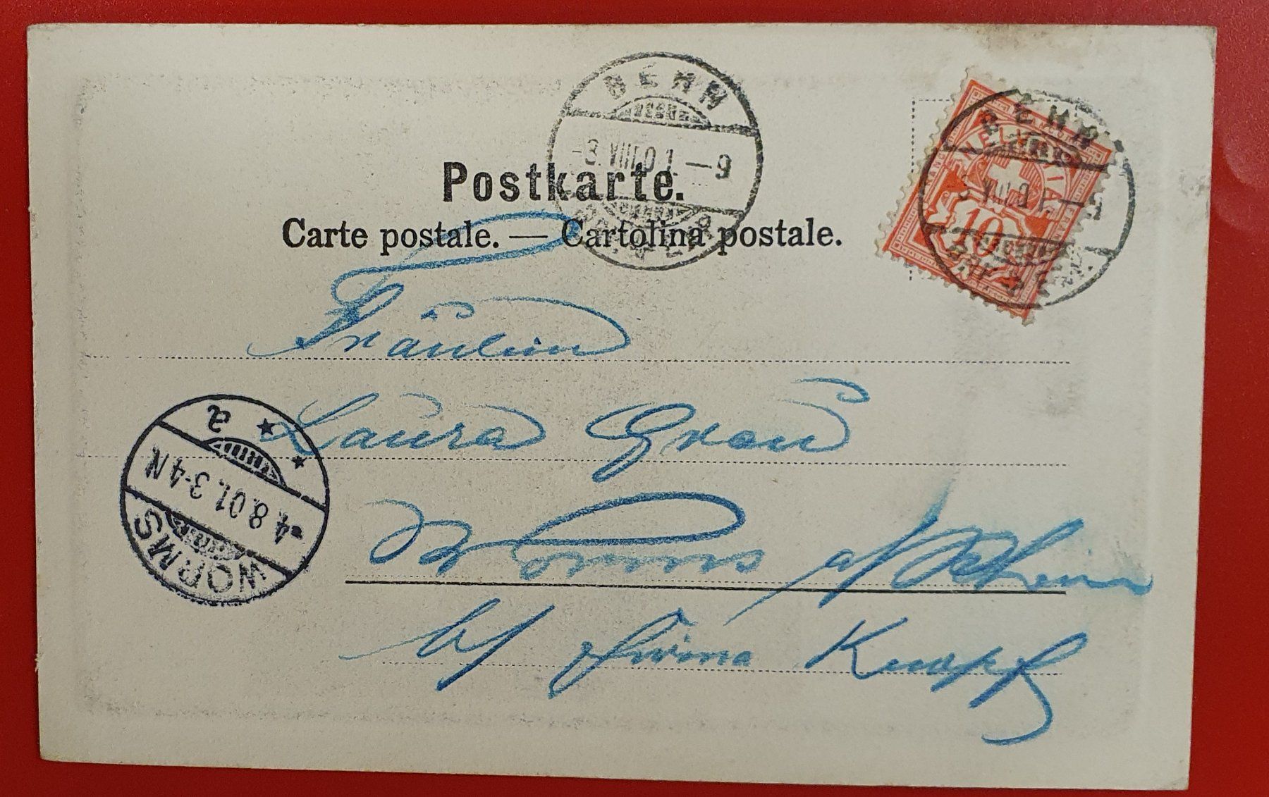 Cartoline postali: Bern 1901 - Venner Brüggler Brunnen – Usato da Kreuzlingen venduto da Rschweiz1 1