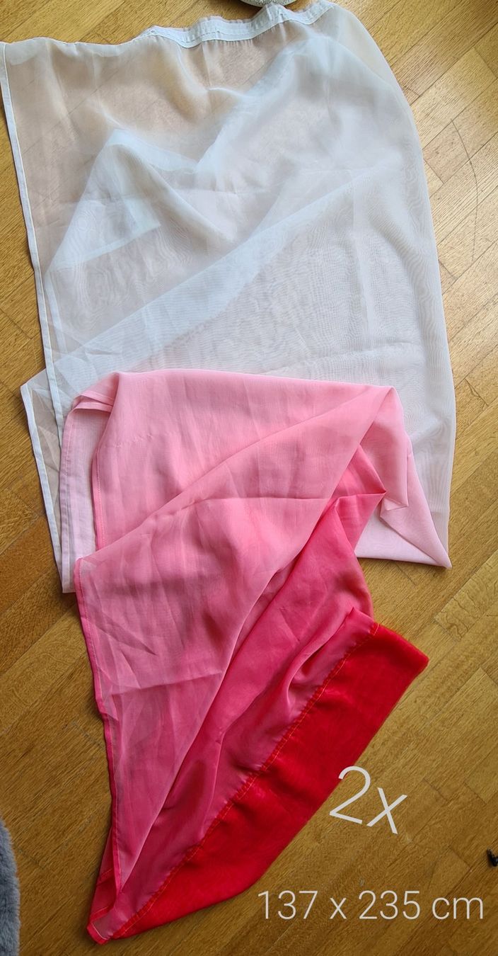 Tende: Zwei Vorhänge Ombre weiss/rosa – Usato da Meggen venduto da everydaysale