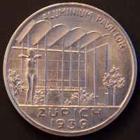 Aluminium Medaille Landi 1939