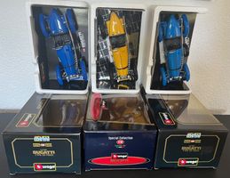 Lot de 3 miniatures Bugatti Type 59 (1934) 1:18
