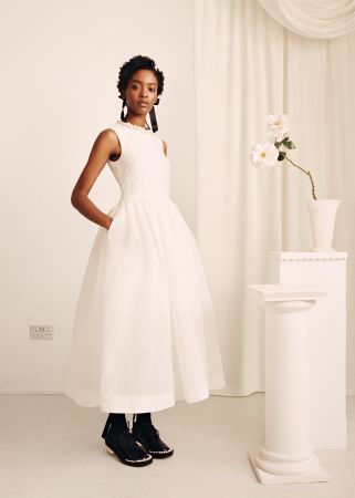 Simone Rocha x H&M Silk-Blend Cloqué Dress - NEU - GR. M