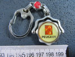 PEUGEOT AUTO LOGO SCHLÜSSELANHÄNGER "TRÜLLI" SILBRIG