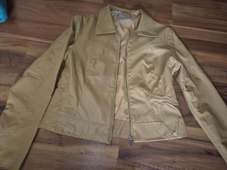 Damen Kunstleder Jacke hellbraun Grösse M neuwertig  K10