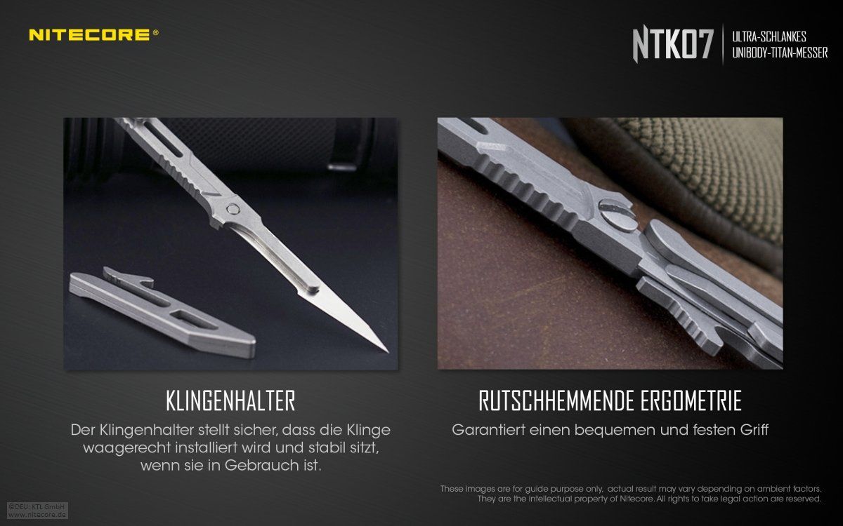 Coltelli: NiteCore Titan Messer NTK07 Unibody – Nuovo e nell'imballaggio originale da Grüningen venduto da Prolumin 7
