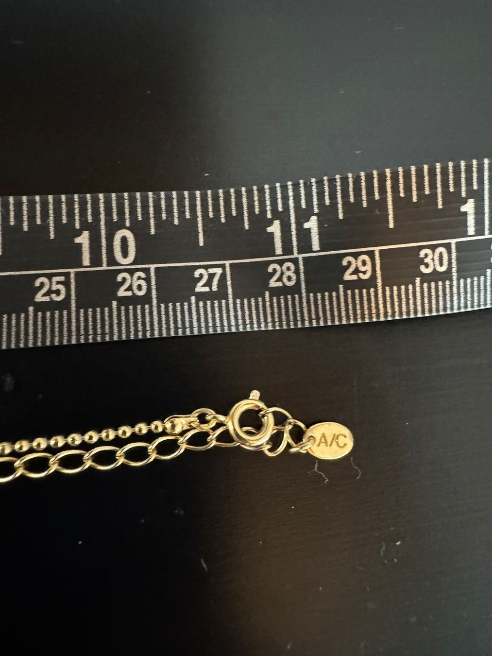 Catenine: A/C Halskette goldfarben mit Strass-Ringen – Usato da Winterthur venduto da Dejv 5