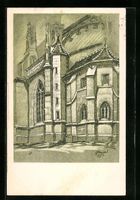 Bern, Das Münster, Zeichnung von Schül