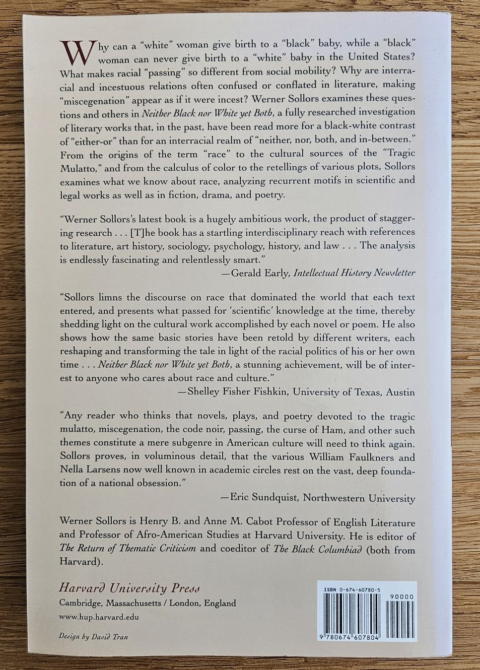 Bücher: Werner Sollers: Neither Black Nor White Yet Both – Gebraucht aus Schaffhausen von asyouwestley 3