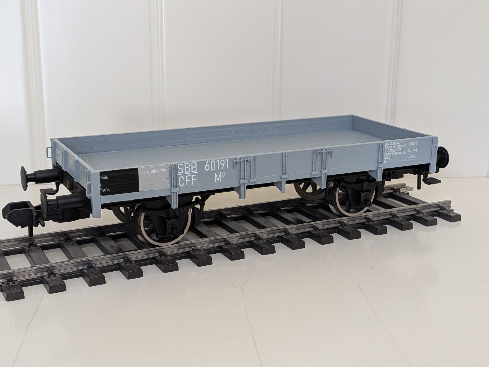 SBB/CFF/FFS Modellini di ferrovie: SBB Niederbordwagen M3 60191 – Nuovo (secondo la descrizione) da Grenchen venduto da garage-city 3