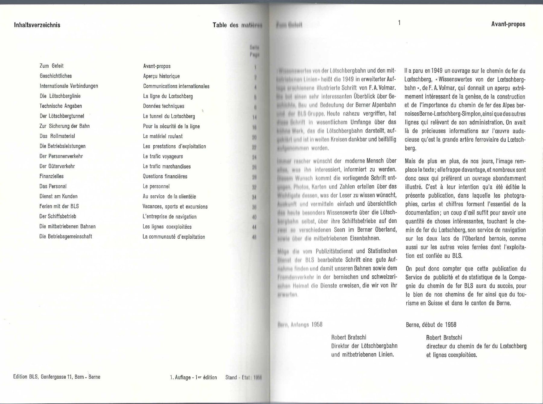 Libri: BLS. Bern Lötschberg Simplon.1958. – Usato da Horw venduto da SwissSteamMemories 1