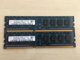 RAM HP 497157-D88 2 x 2GBModule DDR3 CL9 PC3-10600U9-10-A0