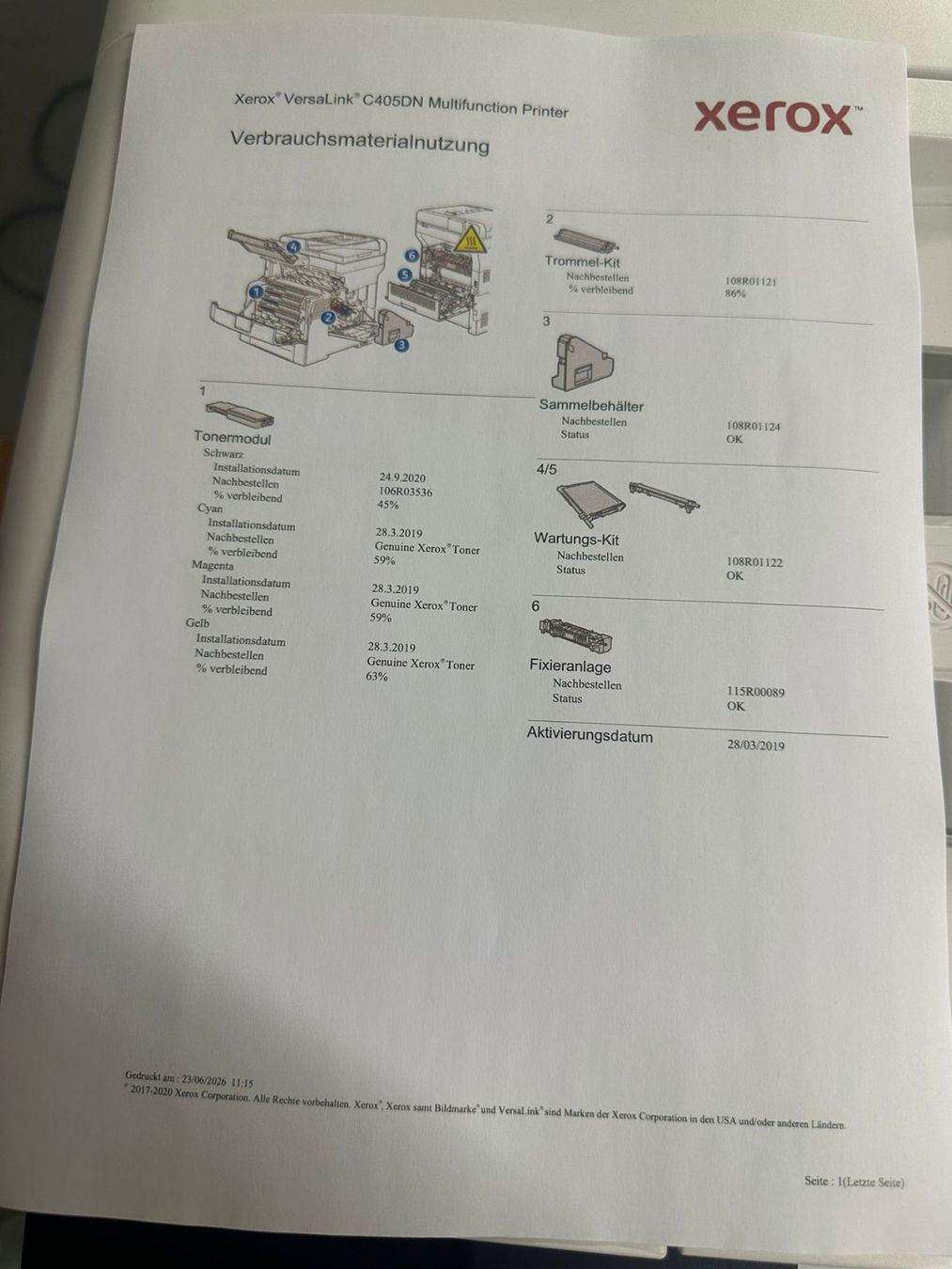 Xerox Drucker: Xerox VersaLink C405DN Farb-Multifunktionsdrucker   TOP!!! – Gebraucht aus Dottikon von refurbished-IT 3