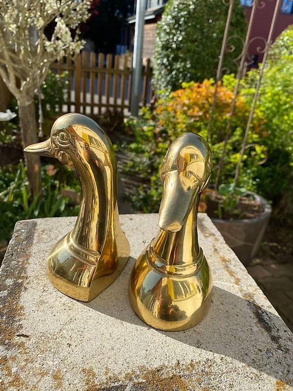 Altro in Decorazioni & Accessori: Buchstützen Midcentury Gänseköpfe Messing – Usato da Wil SG venduto da nicetohave54 1