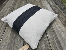 Stoff: Kissen mit Inhalt-BW-écru/schwarz-ANGEBOT