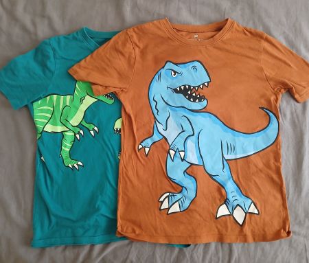 H&M T-Shirts, Set, Dinosauriermotiv, Gr. 134/140 Top!
