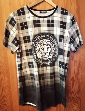 Frauen T-Shirt, Flex-Style kariert, schwarz weiss, Grösse XL
