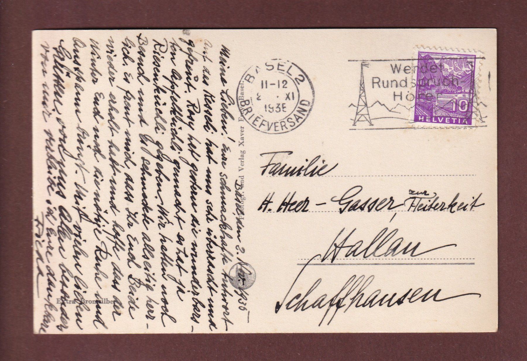 Cartoline postali: DORNACH - Goetheanum - 1935 – Usato da Pully venduto da nicecards-shop 1