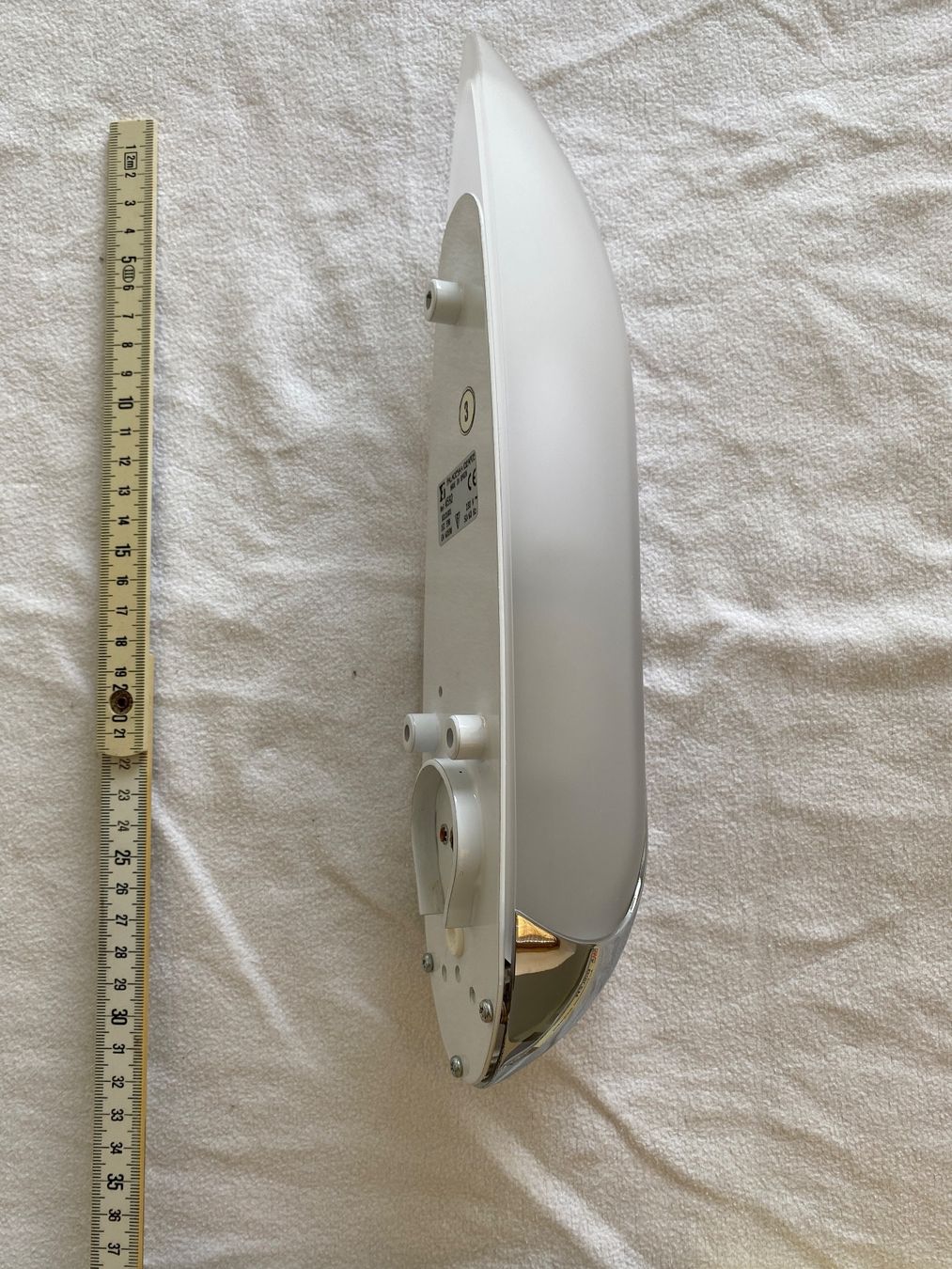 Lampade: Schöne mattglas Wandlampe mit Chromelement – Usato da Maur venduto da privat101 6