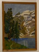 M. G. Landschaftsgemälde monogrammiert Engstlensee Titlis