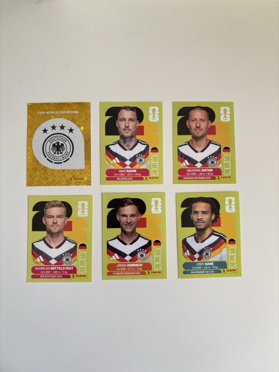 Panini Carte collezionabili: Panini: GER 1,GER 4, GER 7,GER 9,GER 10,GER 18 – Nuovo (secondo la descrizione) da Basel venduto da min_xq6x