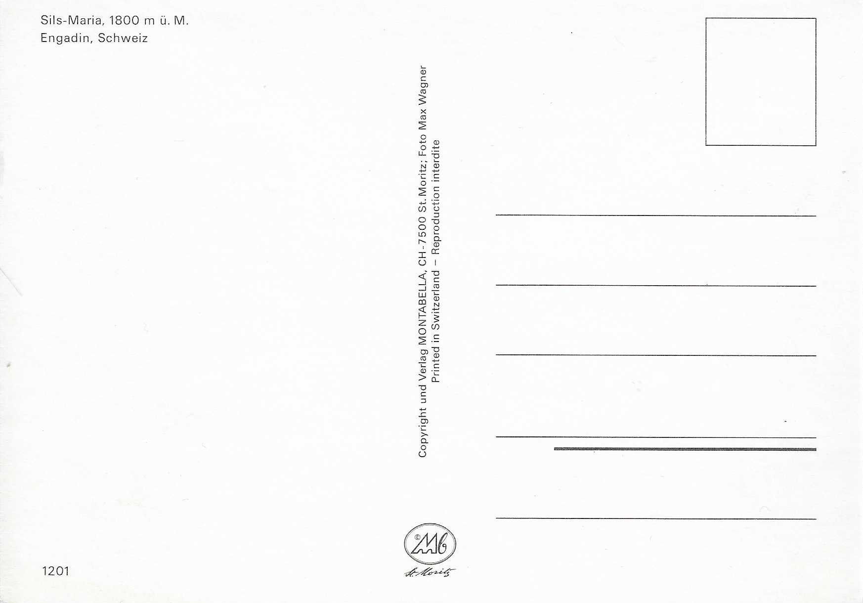 Cartoline postali: Sils-Maria GR – Nuovo (secondo la descrizione) da Rothrist venduto da Stranglehold 1