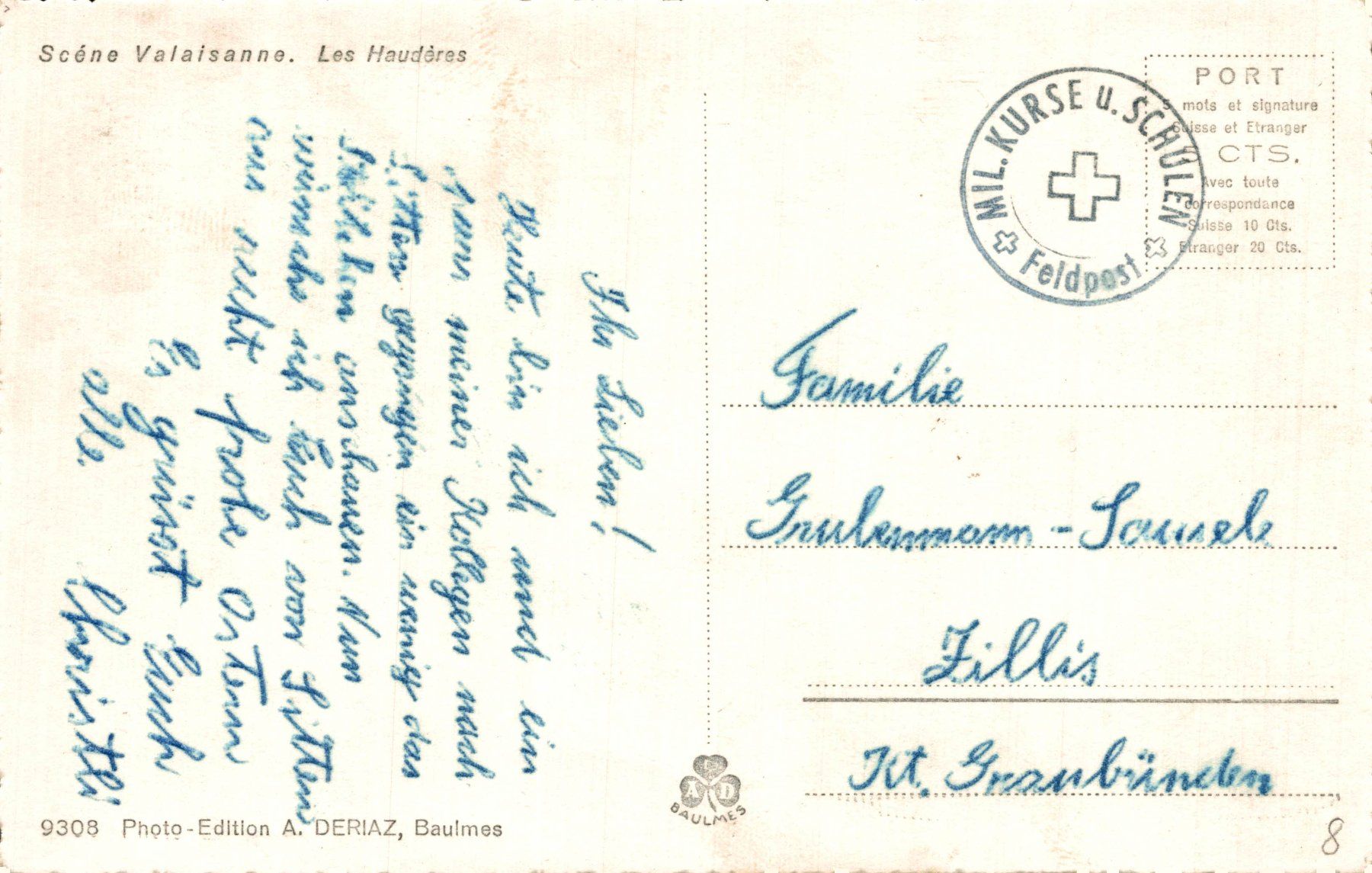 Cartoline postali: Scénes Valaisanne. Les Haudères – Usato da Bronschhofen venduto da Astore 1