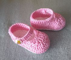 Baby-Riemchenschuh rosa, gehäkelt_27