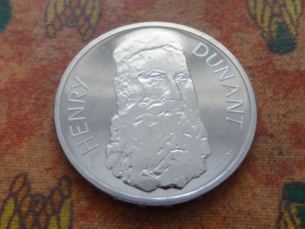 Alle Münzen: HENRY DUNANT  5 Franken 1978 – Gebraucht aus Romanel-sur-Lausanne von Swift13