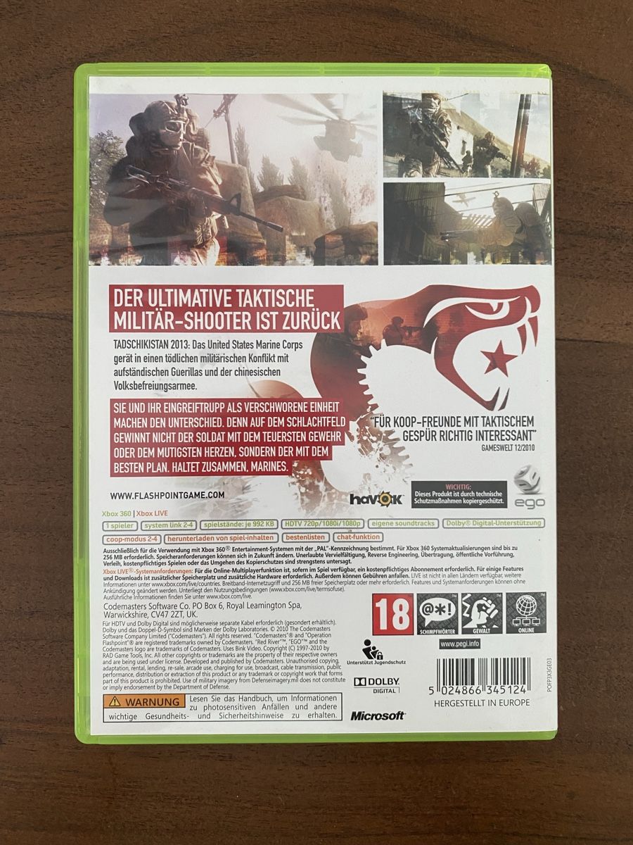 Microsoft Giochi: Operation Flashpoint: Red River für Xbox 360 – Usato da Thunstetten venduto da Virus_33 2