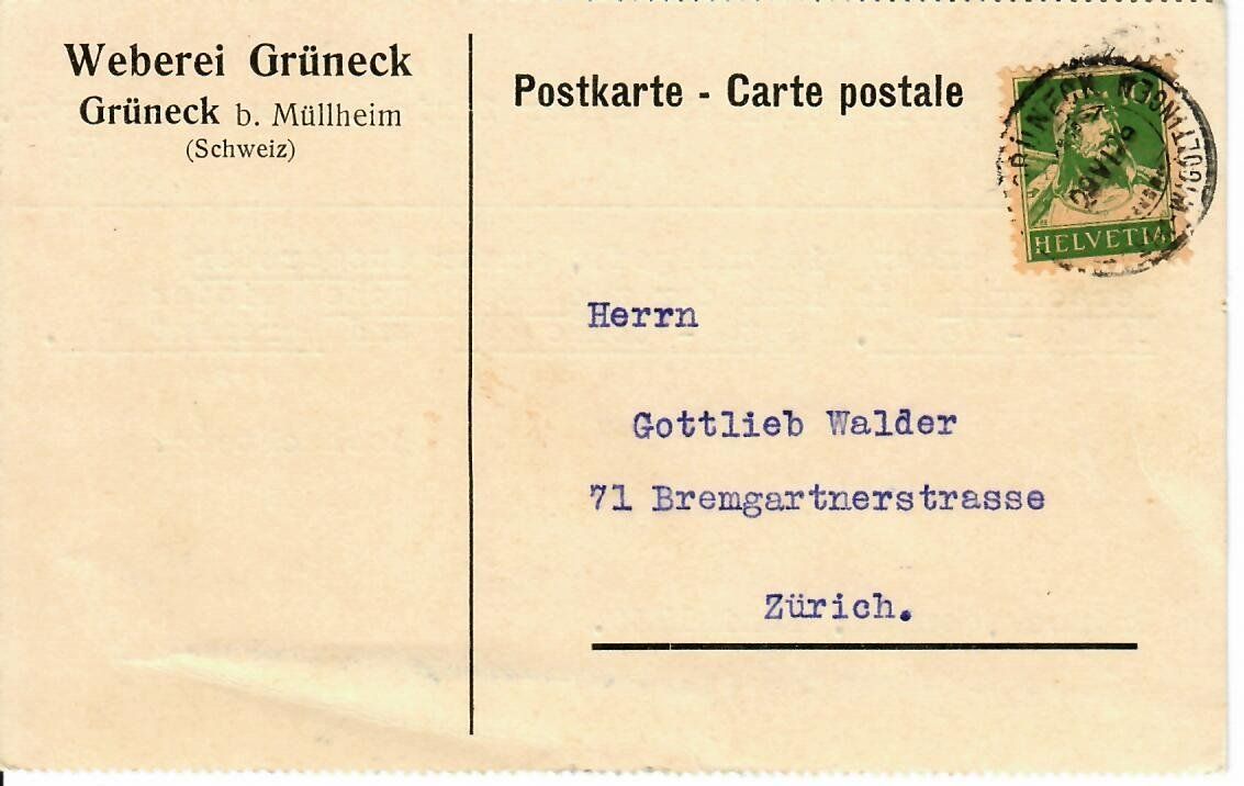 Alle Briefmarken: PK, Grüneck bei Müllheim – Gebraucht aus Hochdorf von Ziegel-16