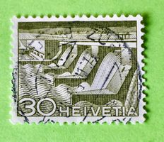 Nr.303 mit gestempelt Technik und Landschaft 1949   