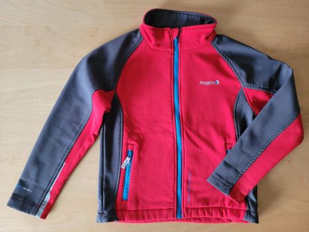 Regatta Softshell Jacke rot-grau Grösse 128