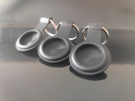 3er Pack Set AirTag Hülle Schlüsselanhänger schwarz Silikon