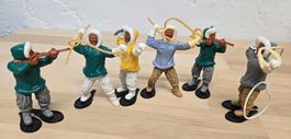 6 Eskimo Figuren, vintage Spielzeug