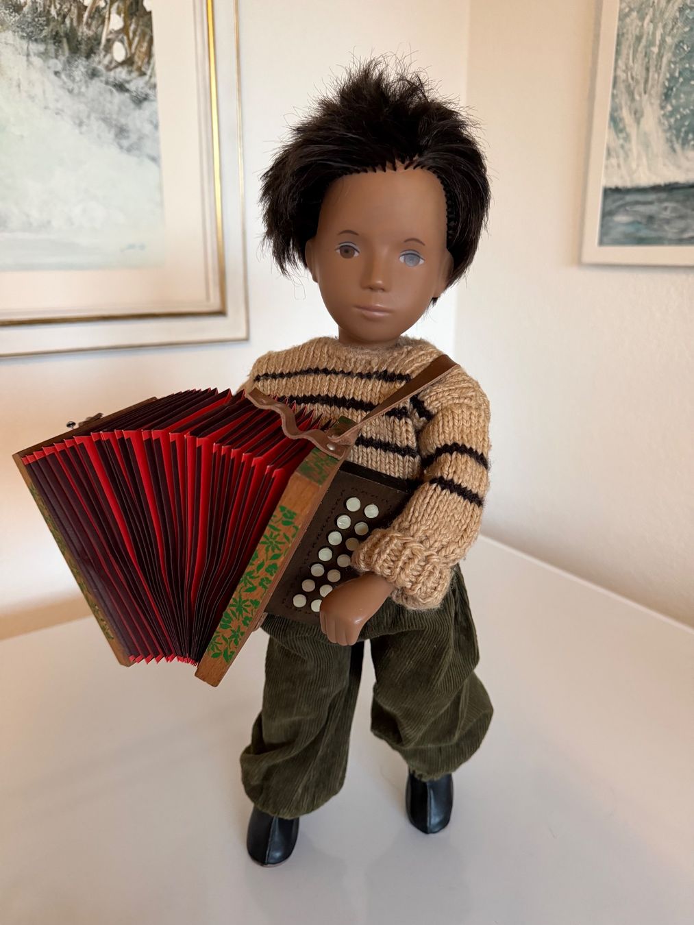 Sasha Morgenthaler Bambole: Sasha Morgenthaler Junge, Knabe mit Handorgel, Akkordeon – Usato da Egg b. Zürich venduto da Mogli93 4