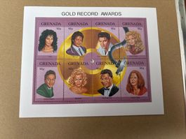 Grenada Briefmarken Gold Record Awards Cher, Michael Jackson