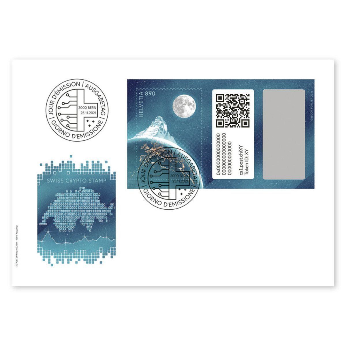 Tutti i francobolli: SwissCryptoStamp: FDC Sonderumschlag ID4 – Nuovo (secondo la descrizione) da Dagmersellen venduto da dribbeldrago10 3