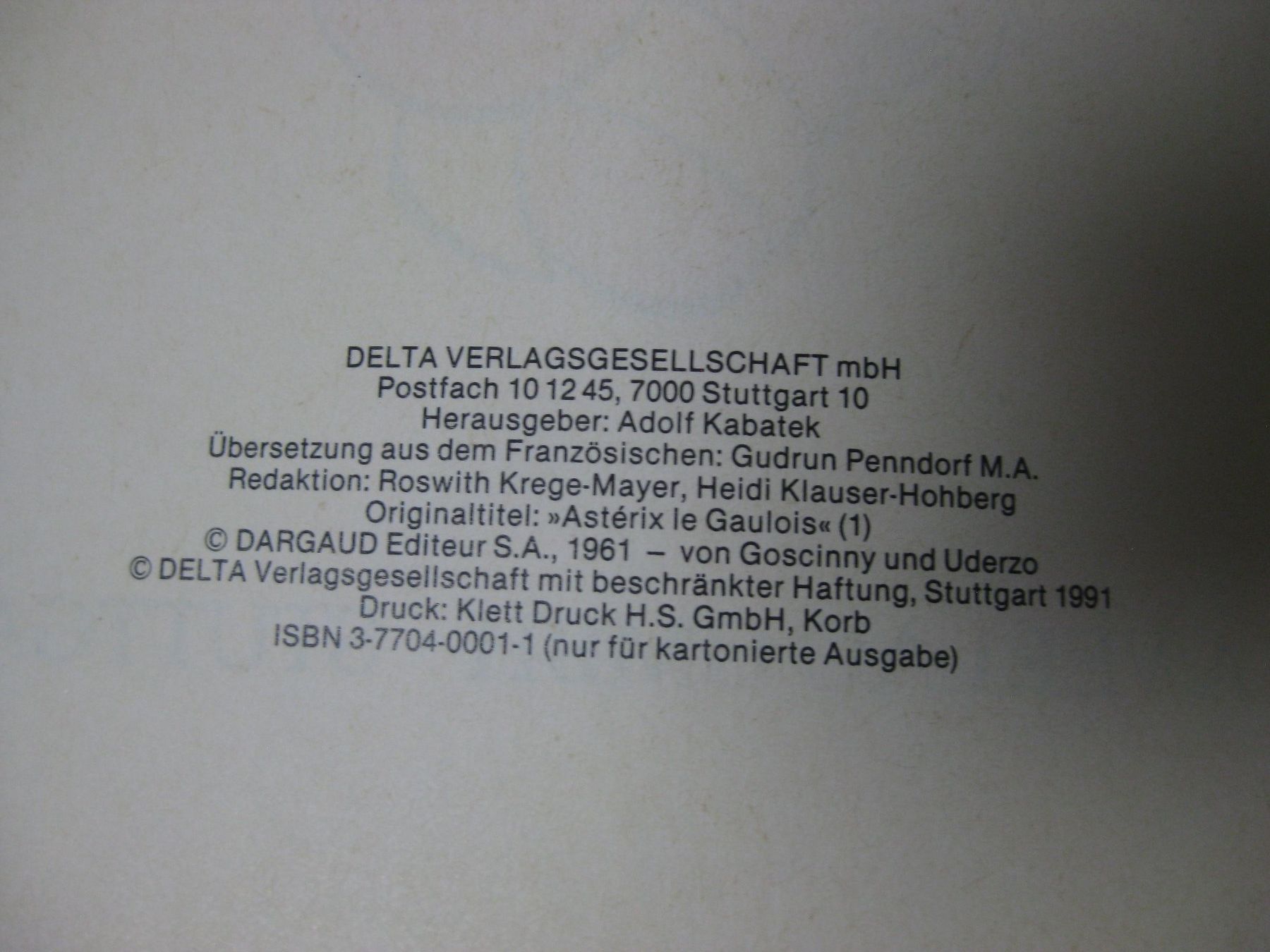 Fumetti: Asterix & Obelix / DER GALLIER / Deutsch / Heft – Usato da Münchenbuchsee venduto da neuwertig-gespart 1