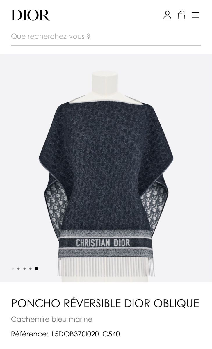 Dior Sonstige Damenmode: PONCHO REVERSIBLE DIOR OBLIQUE – Neu (gemäss Beschreibung) aus Meilen von myc_h9kw 3