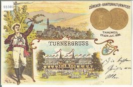 Tunergruss Zürcher-Kantonalturnfest 1899 Thalwil (Repro)