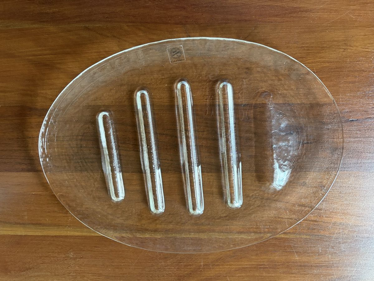 Glasi Hergiswil Bicchieri: Glas-Spargelplatte Glasi Hergiswil  – Usato da Wiler b.Utzenstorf venduto da Farfalla73