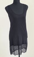 Schwarz Unterkleid mit Spitze Gr. L