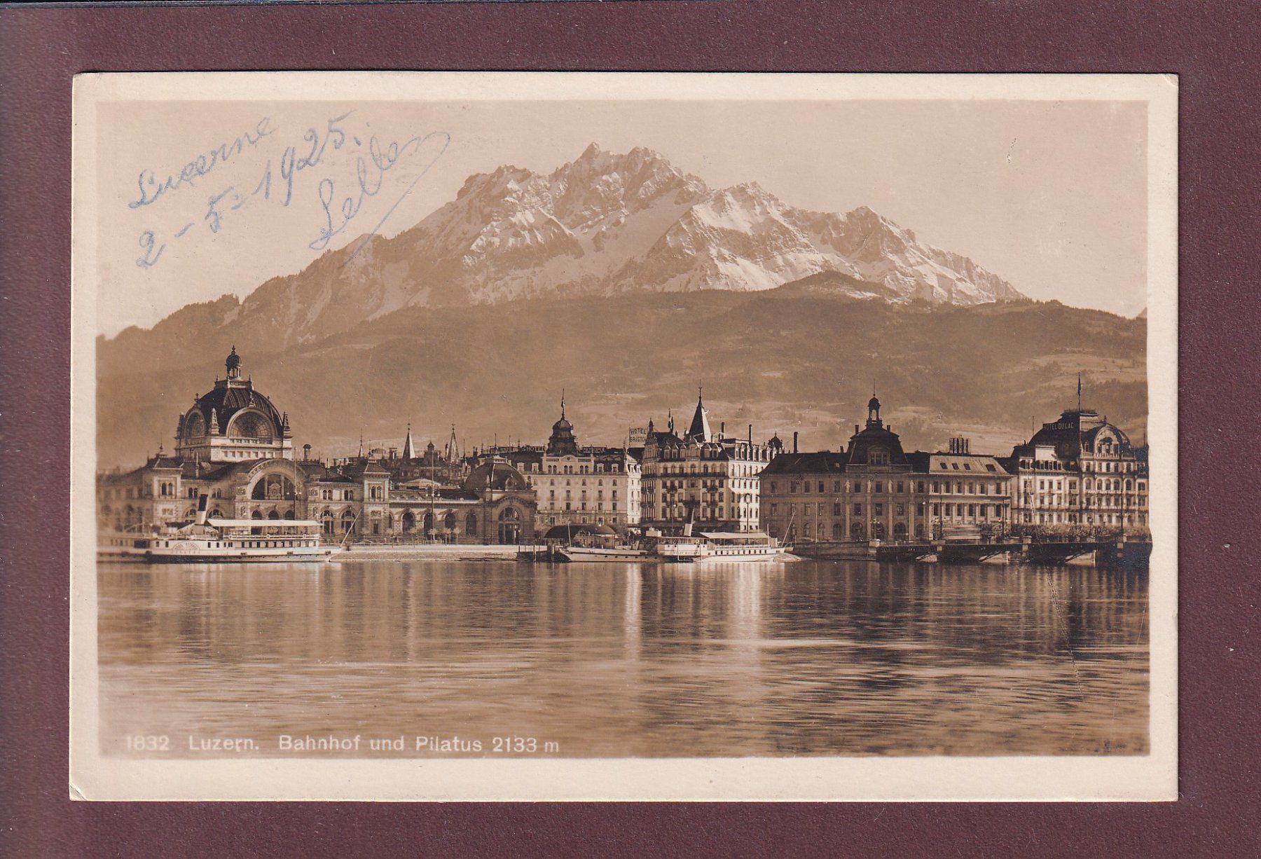 Cartes postales: LUZERN - Bahnhof - Schiffe - 1925 – D'occasion à Pully par nicecards