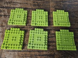 lego 15624 lot de 6 pièces Lime Brick, Modified 8 x 8 x 2/3