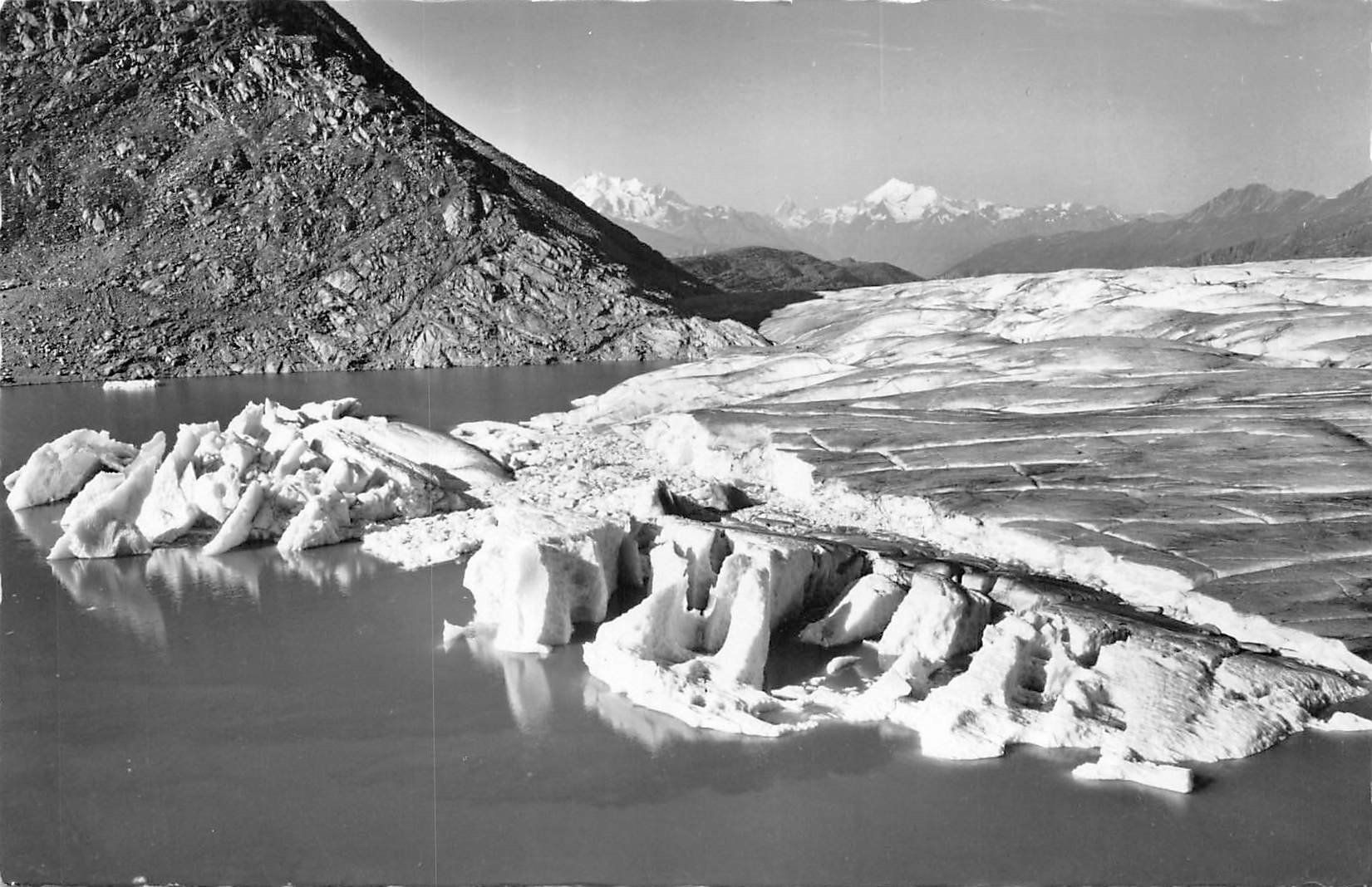 Cartoline postali: Märjelensee, Aletschgletscher, E. Gyger – Usato da Ottikon b.Kemptth. venduto da Neptun1974