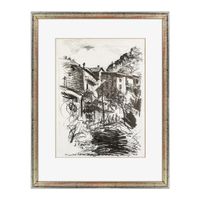 Luigi Taddei (1898-1992) Kohle auf Papier, Albonago 1964