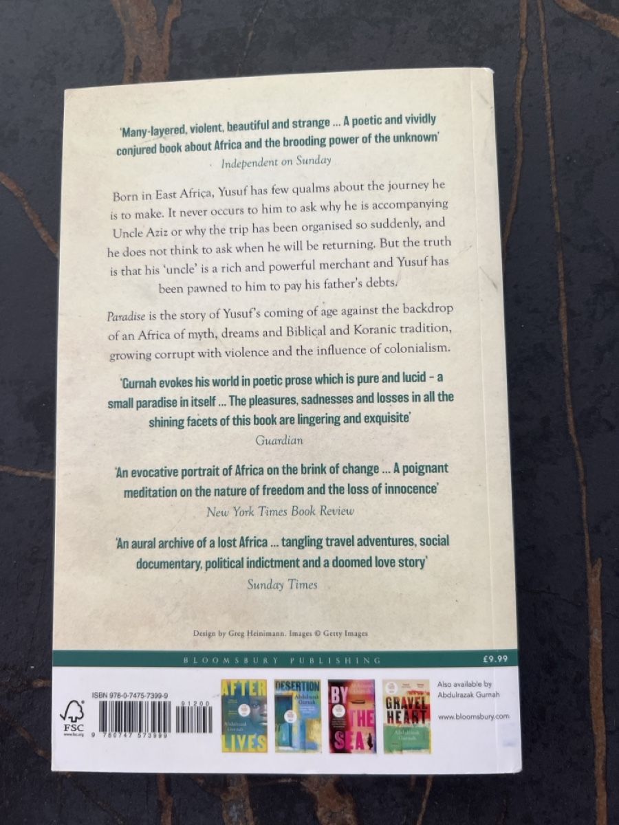 Libri: Buch Paradise Abdulrazak Gurnah – Nuovo (secondo la descrizione) da Lyss venduto da lio_9dvs 1